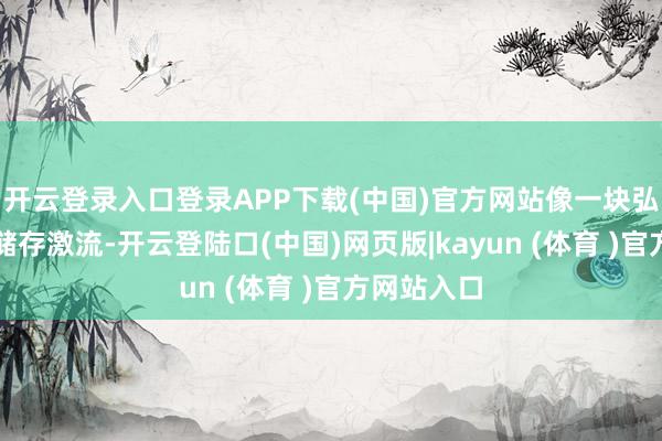 开云登录入口登录APP下载(中国)官方网站像一块弘大的海绵储存激流-开云登陆口(中国)网页版|kayun (体育 )官方网站入口